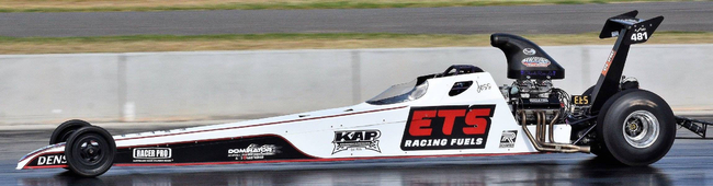 Jess Turner Dragster running on ETS leaded racing Fuel P14